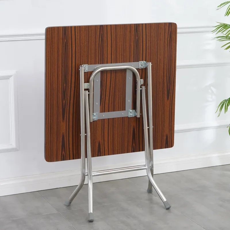 

Folding table dining for household use square thickened plus thick legs mahjong rental