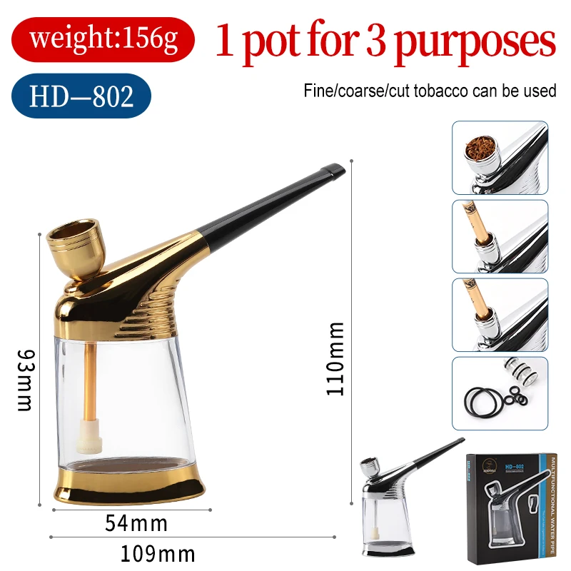 

Multifunction Filter Purpose Water Pipes Smoke Grinder Narguile Hookah Tobacco Pipe Cigarette Holder Smoking Accessory