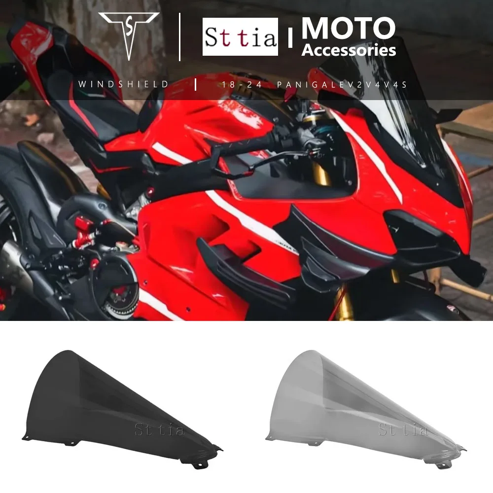 

Panigale V4 V4S Motorcycle Double Bubble Windshield Deflector Protector Wind Screen Fit For Ducati PANIGALE V2 V4 V4S 2018-2024