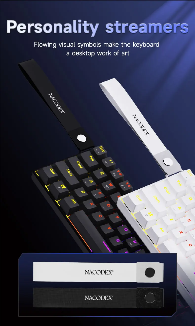 AJAZZ NK61 Kabelgebundene Mechanische Gaming-Tastatur, Unterstützt Vollständigen Hot-Swap, Geeignet für Büroarbeit und Gaming – Detail 3