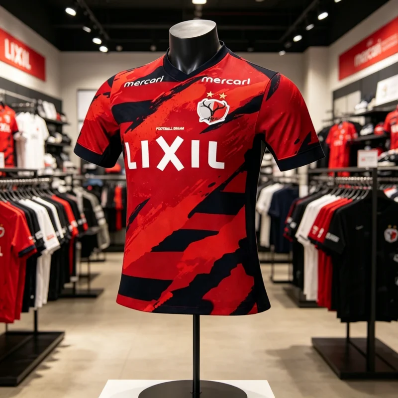 Beach Surfing 2026 Kashima Antlers Men's Short Sleeved Football T-shirt for Teenagers and Children, Parent-child Outfit
