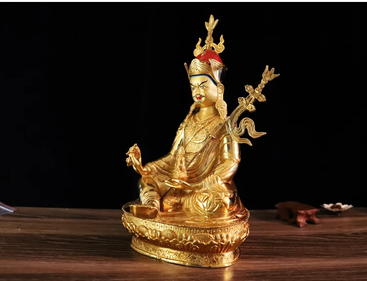 GOOD Buddha # 12 inch -HOME efficacious Tibetan Nepal Buddhism Gilded Padmasambhava Rinpoche