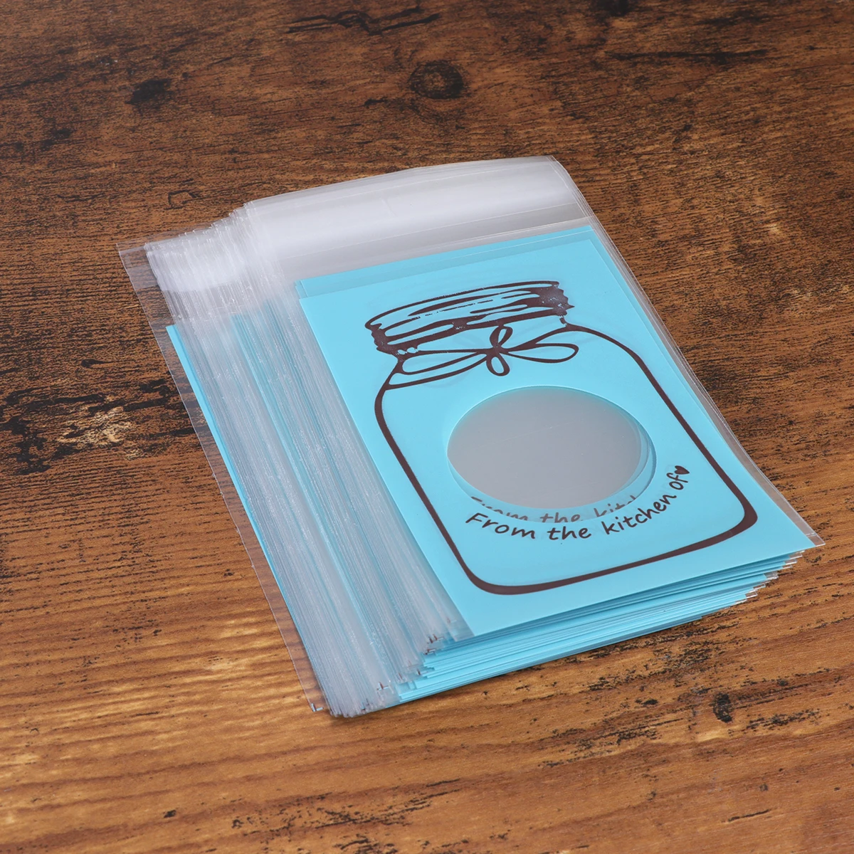 

300 Pcs Baking Self-sealed Bags Packaging Cookie Candy Self-adhesive Holder Packing