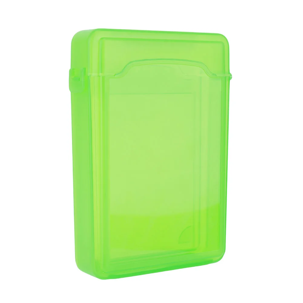 صندوق تخزين القرص الصلب IDE SATA HDD مقاس 3.5 بوصة، حافظة بلاستيكية لمحرك الأقراص الصلبة (أخضر)