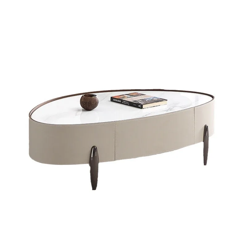 # Modern Living Room Furniture Luxury Oval Coffee Table And Side Table