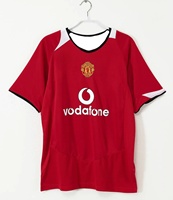 The Short-sleeved 3D-printed Manchester United Home Football Jersewear for Both Men and Women in 04-06