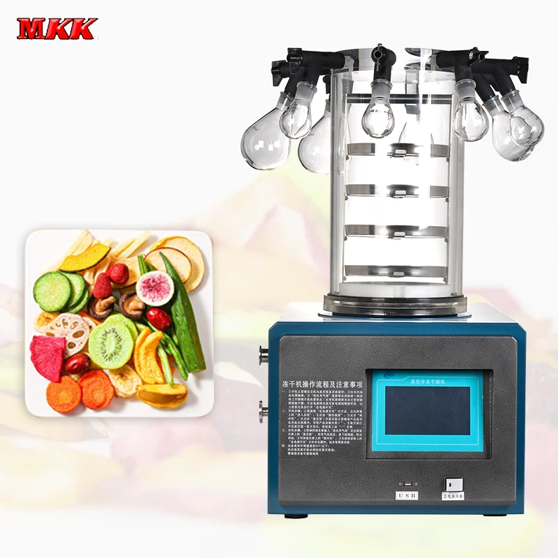 Manufacture MKK-10N Benchtop Vacuum Freeze Dryer Machine Price For Laboratory Sample/ Food