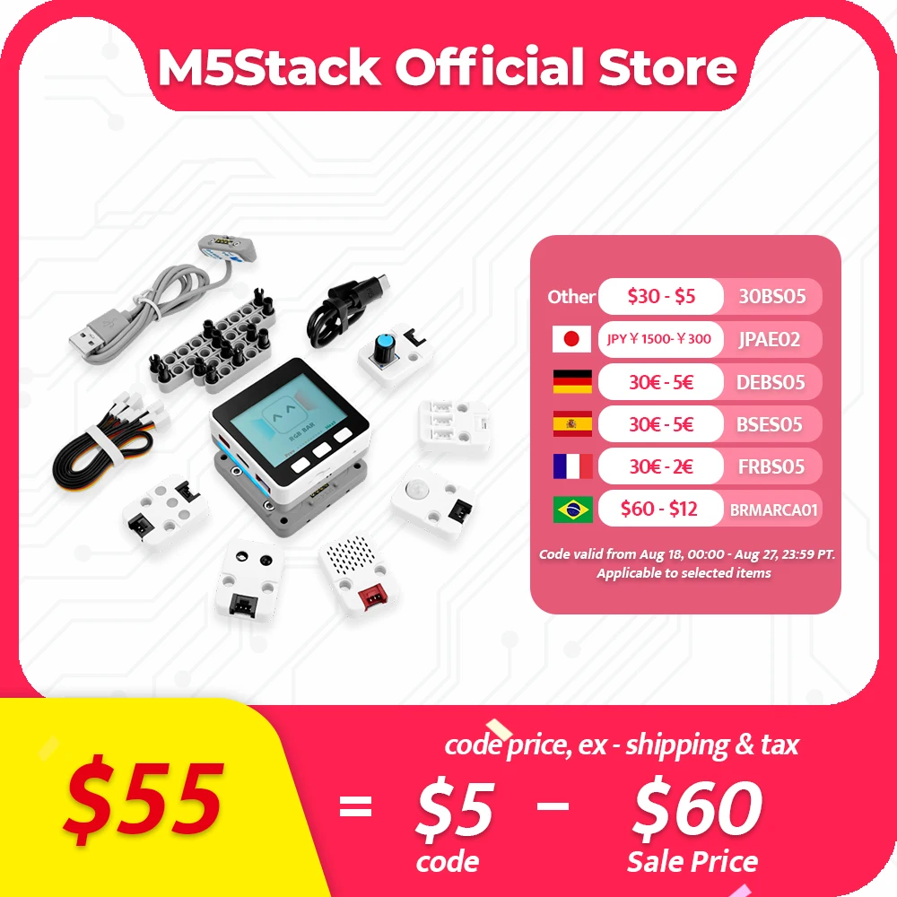 

M5Stack Official M5GO IoT Starter Kit V2.7