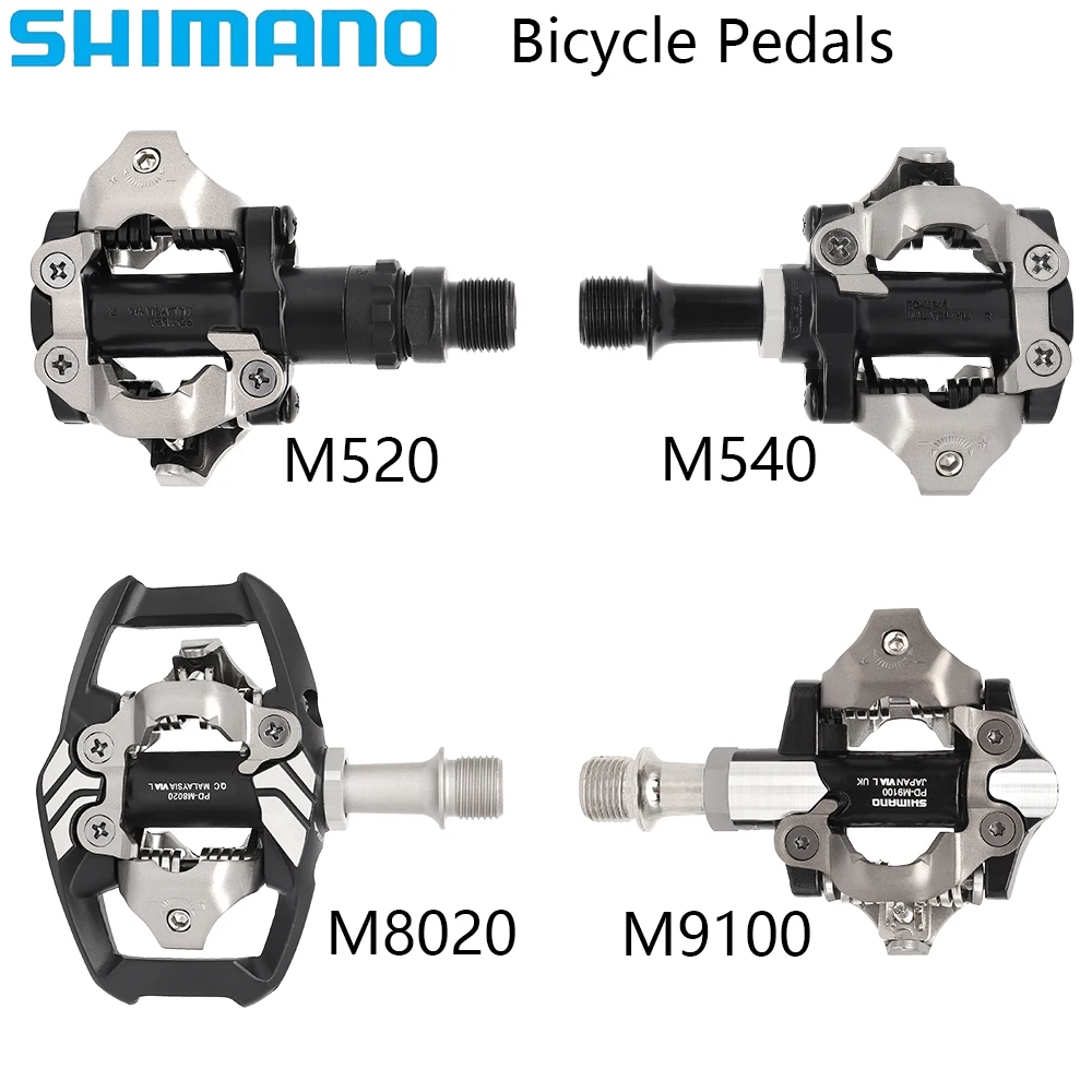 SHIMANO PD-M520 M540 M8020 M8100 M9100 MTB Bicycle Pedals Self-locking Lock Pedal For MTB Original Cycling Parts