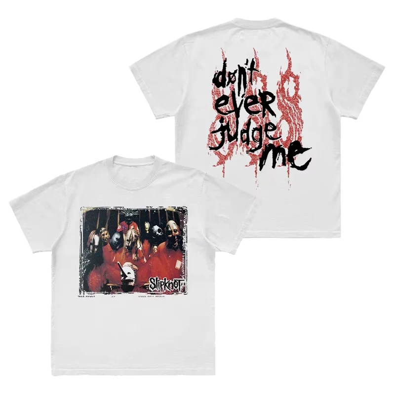 Debut Album Cover Don't Ever Judge Me SLIPKNOT Band T-Shirt Cotton Graphic Tee Men Women Summer Streetwear