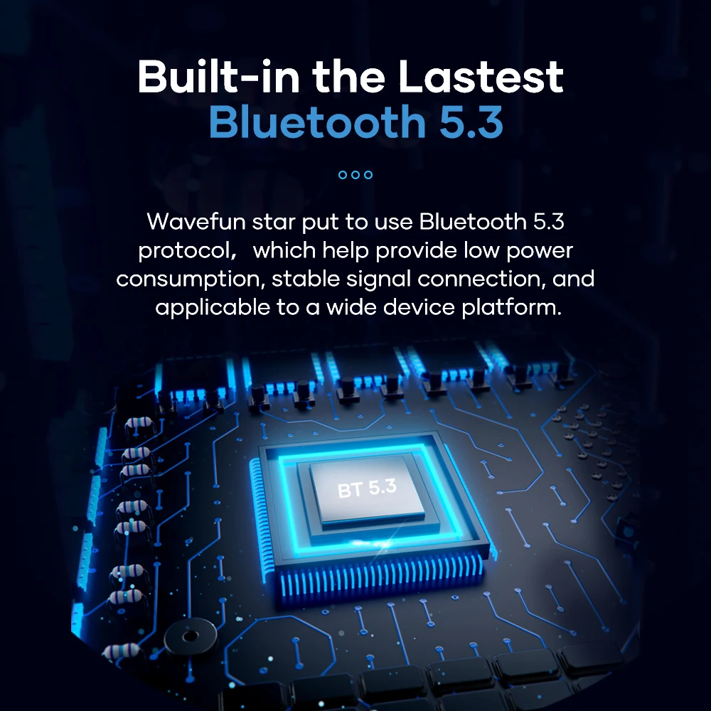 Wavefun 스타 블루투스 무선 헤드폰, 음악 게임 듀얼 모드 이어폰, ENC 알고리즘 무선 이어버드, V5.3