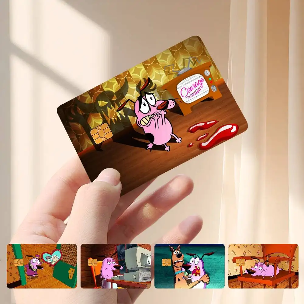 Courage The C-Cowardly Dog Card Stickers Credit Card Protector Stickers Resist Scratches And Abrasions