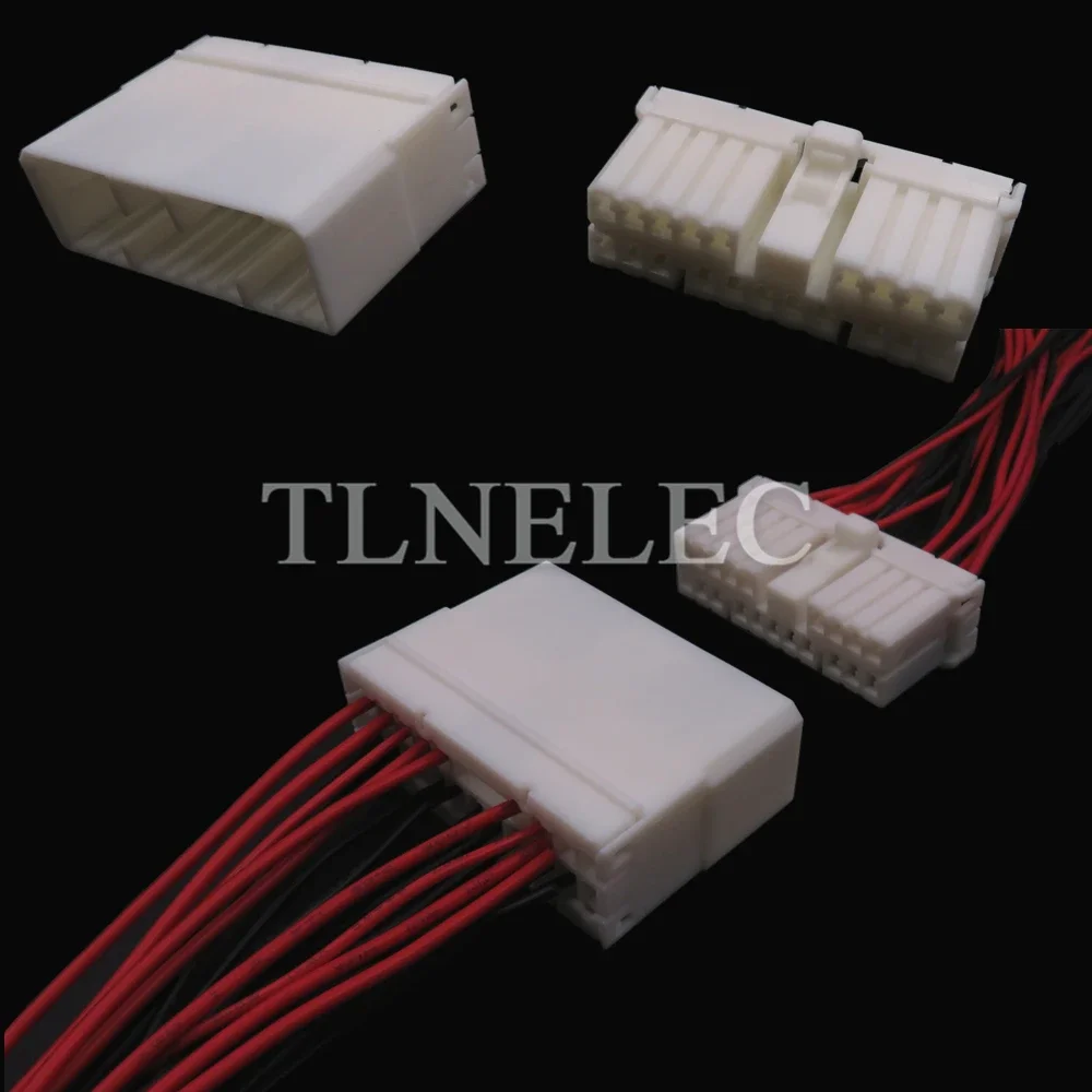 20 Pin Way White Automobile Connector With Wires Car Wire Harness Socket 174936-1 368511-1 368510-1 174952-1 282369-1