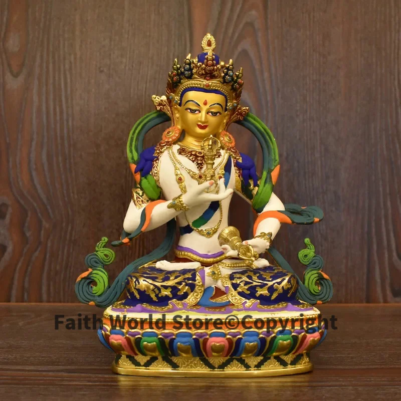 

High grade COLOR Drew gilding Buddha statue temple effective protection Tibetan Nepal Vajrasattva mahasattva Buddha statue