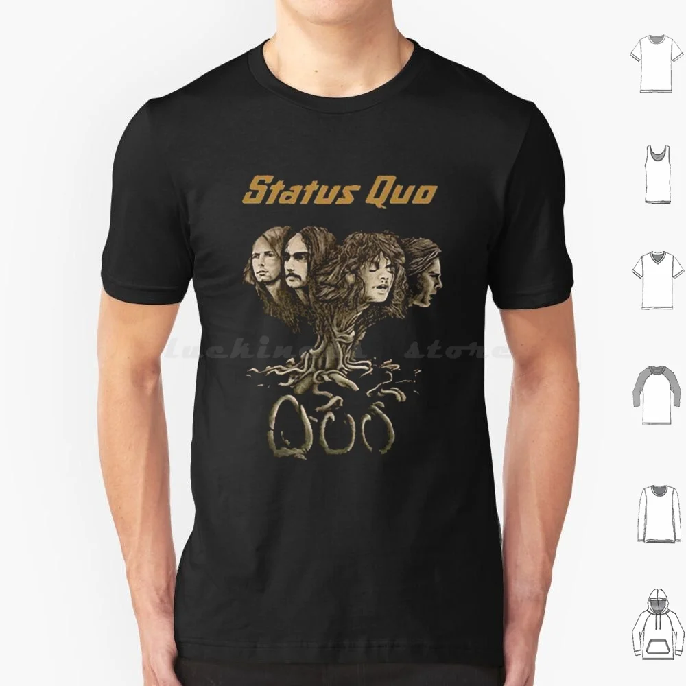 Camiseta de Status Quo de algodón para hombres y mujeres, estampado artesanal, estado Quo, banda de estado Quo, inglés, los espectros, Francis Alan Lancaster Quo Hard