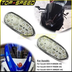 For Suzuki GSXR GSX-R 600 750 1000 GSXR600 2006-2016 Motorbike Turn Signal Flush Lamp LED Front Blinker Flash Indicator Light