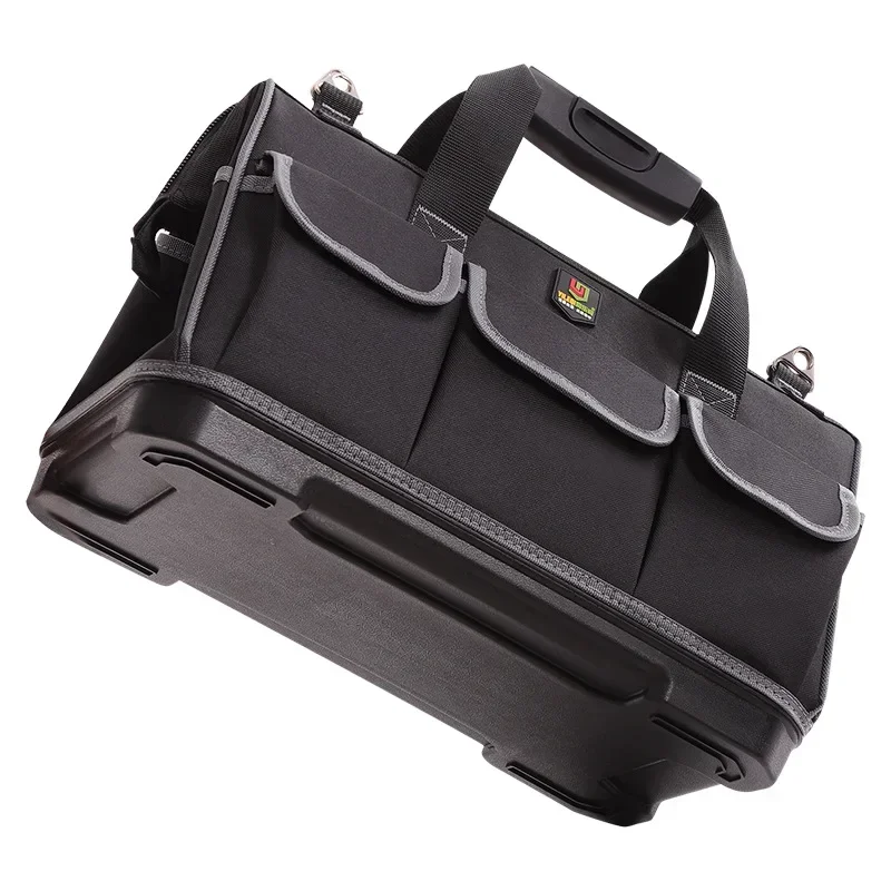 Multifunctional Tool Bag Pull Rod Plastic Bottom Thickened Kit Electrical Bag Woodworking Maintenance Large Tool Bag
