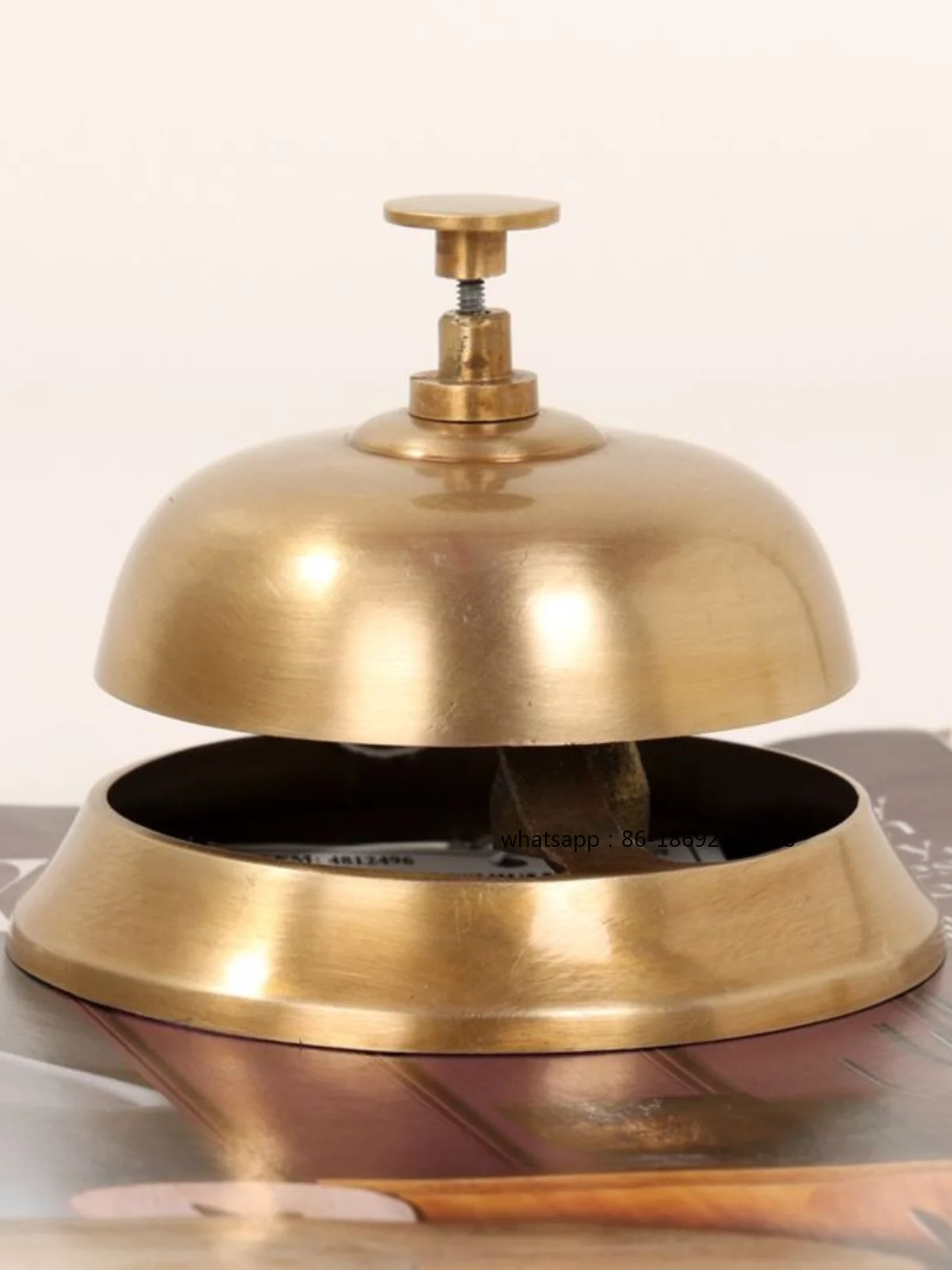 India Imported Light Luxury Retro Decoration Brass Decoration Summons Bar Serving Bells High-end Bell Restaurant Ornament