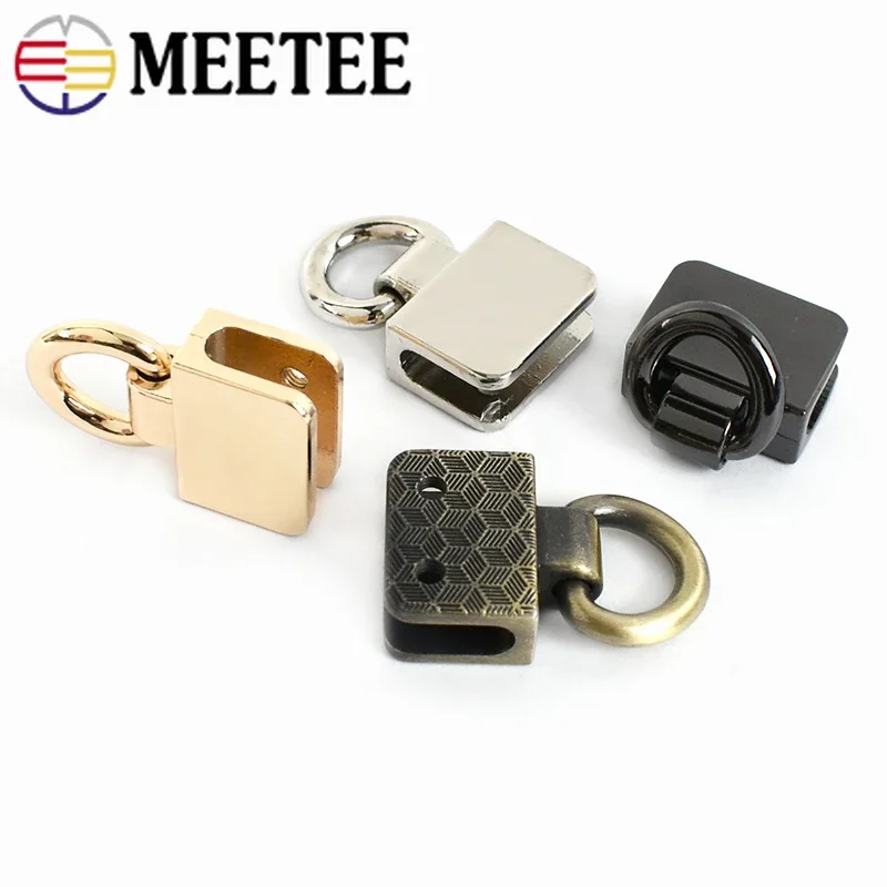 2/4/10Pcs Meetee Metal O D Rings Bag Side Clip Buckles Handbag Strap Clasp Chain Hanging Hook DIY Hardware Leather Accessories