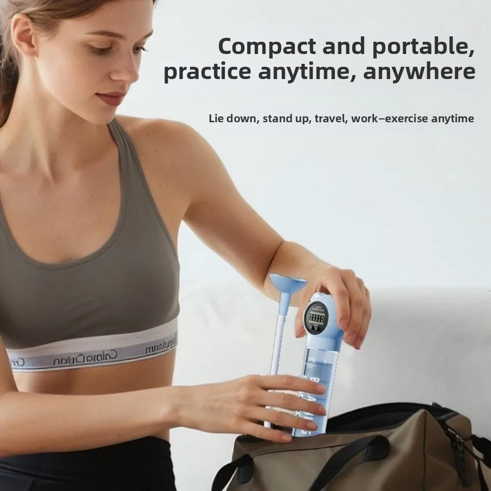 مع جهاز تمرين التنفس المضاد، تحسين ميزة الجلد، مقاومة قابلة للتعديل، مدرب عضلات البطن #5