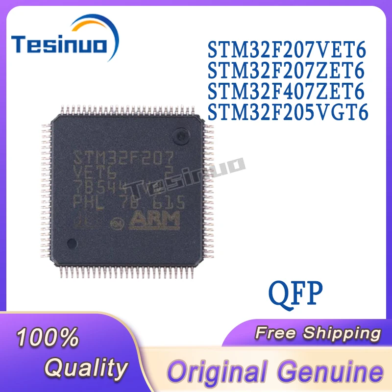 1/PCS New Original STM32F207VET6 STM32F207ZET6 STM32F407ZET6 STM32F205VGT6 QFP ARM Cortex-M3 32-bit microcontroller MCU In Stock