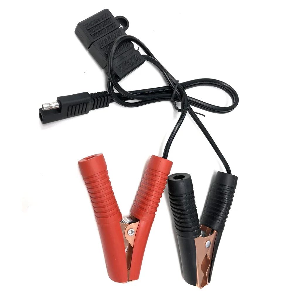 Battery Alligator Crocodile Clip to Sae Connector Extension Cable 14AWG 100CM 2Pin Quick Disconnect to Alligator Connectors Fuse