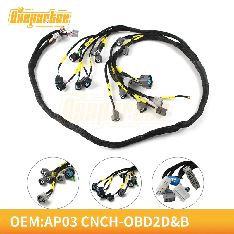 

AP03 CNCH-OBD2-1 FIC25 Tucked Engine Harness For 92-00 Honda Civic Integra B16 B18 D16 EK EG EM Engine Motor Wiring Harness