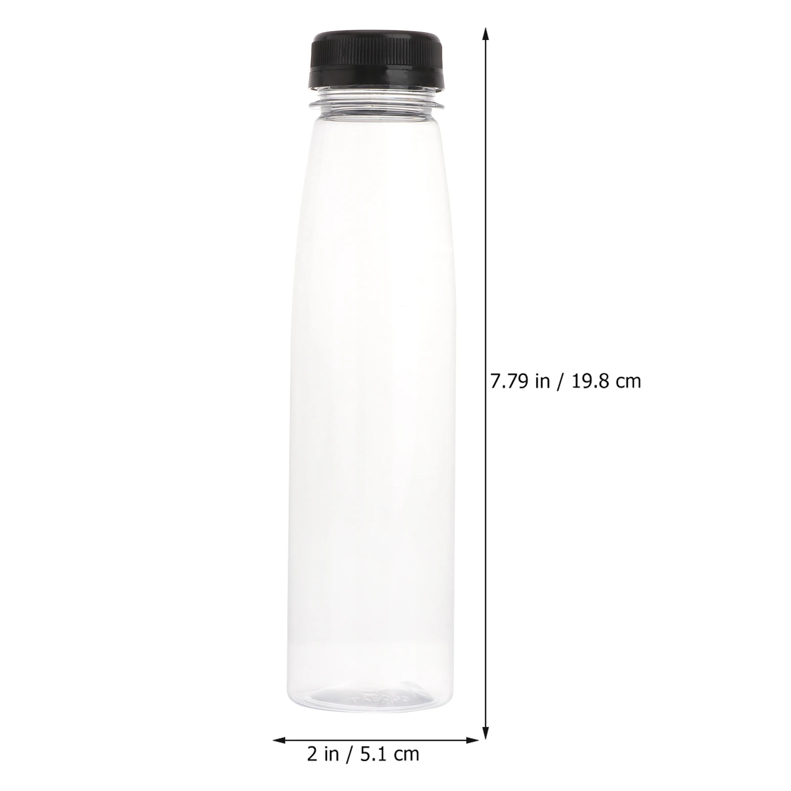 10 recipientes de armazenamento vazios de 330ml, garrafas transparentes para animais de estimação, garrafa de plástico para bebidas, suco, jarra com tampas (tampas pretas)