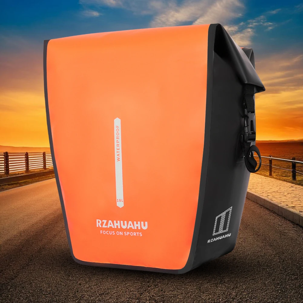 

18L Bike Rack Bag Large Capacity Waterproof Backseat Bag with Handle Bicycle Trunk Pannier Adjustable Buckle Bicycle Accessories