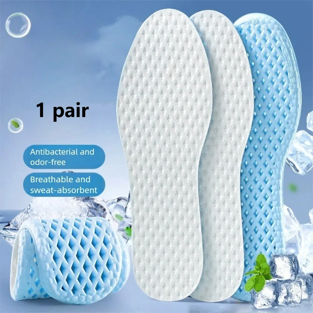 Soft Shock Absorption Mesh Breathable Insoles Sweat Absorb High-elasticity Shock Absorption Memory Foam Cool Insole