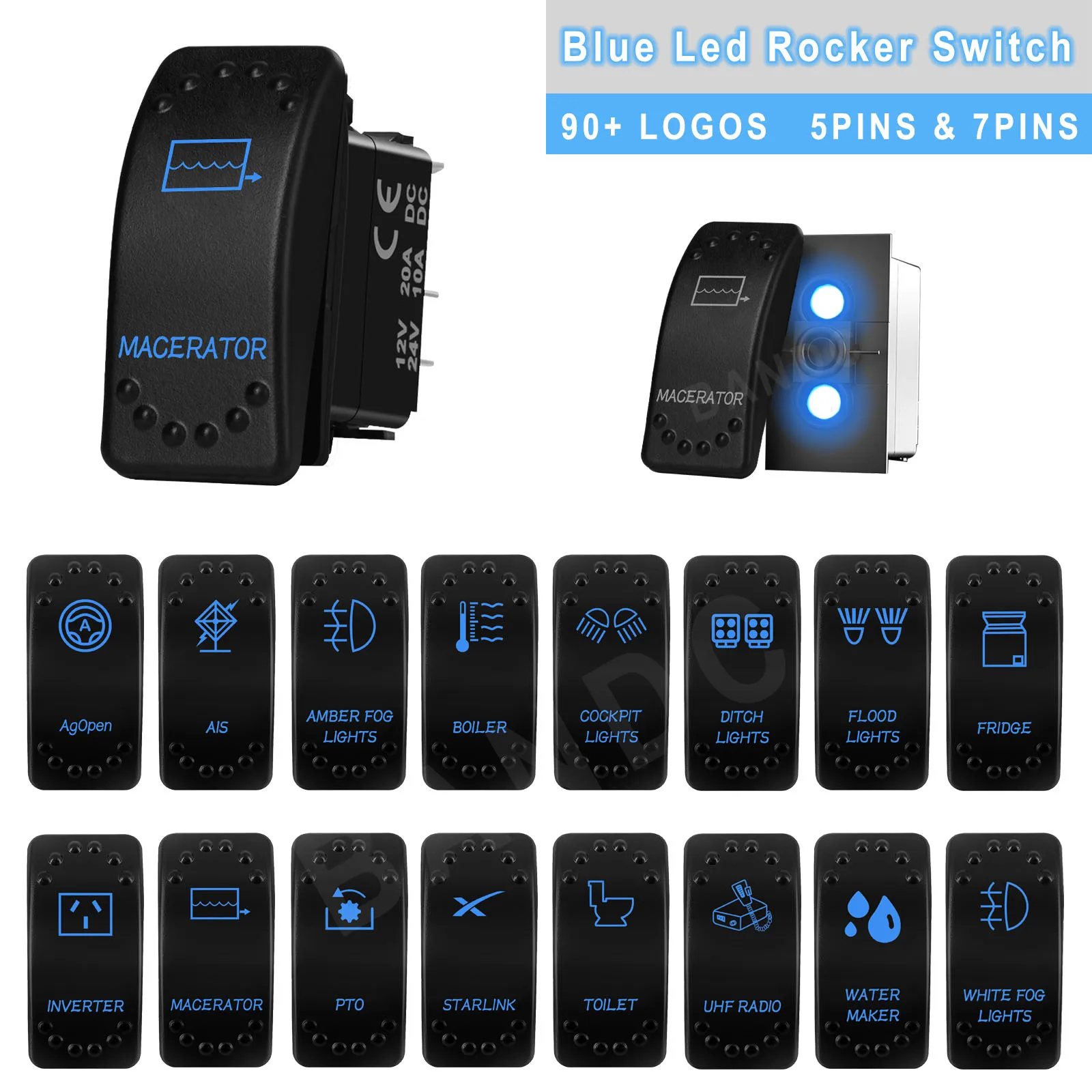 Waterproof Blue Led…