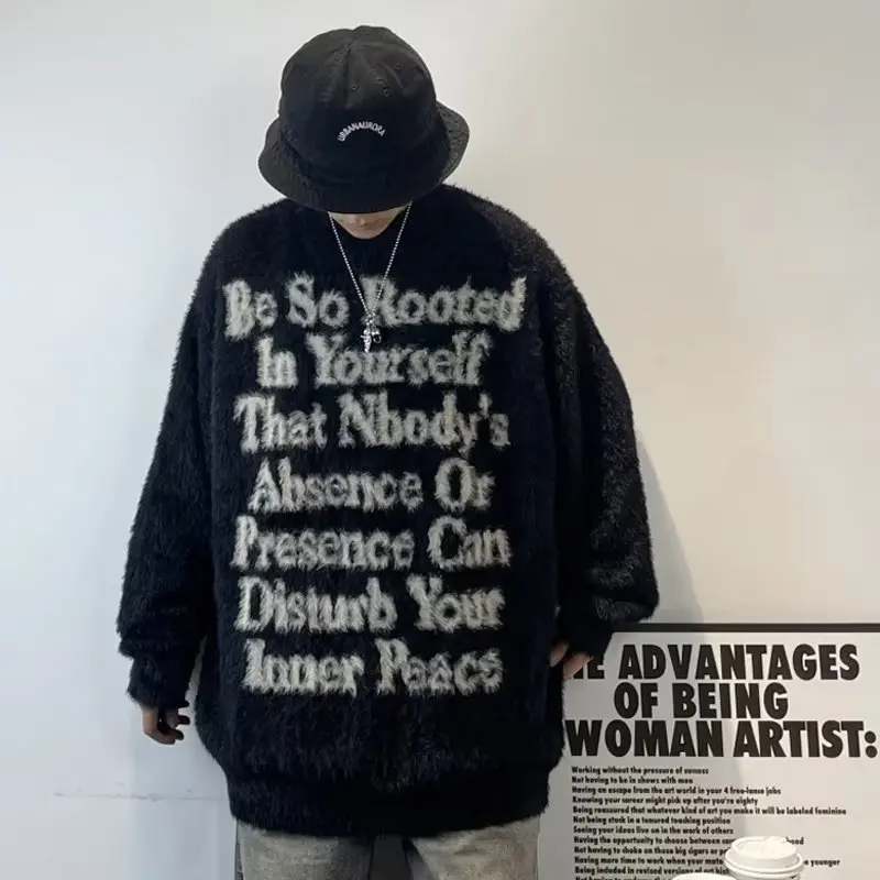 

Мужской трикотаж свободного кроя American Sle Long Sve, осенне-зимний тяжелый вес 250, повседневная уличная одежда для пар