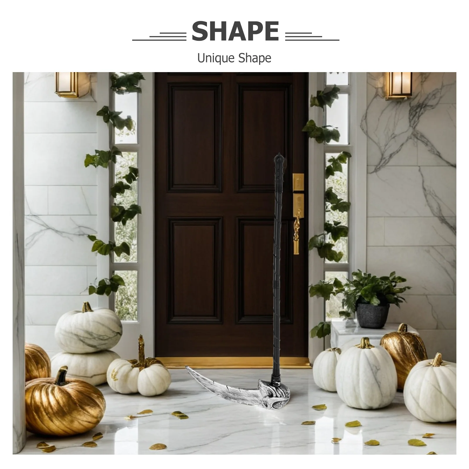 1pc Realistic Scythe Prop For Halloween Costume Accessory Cosplay Party Stage Performance Decor Simulation Tool Plastic