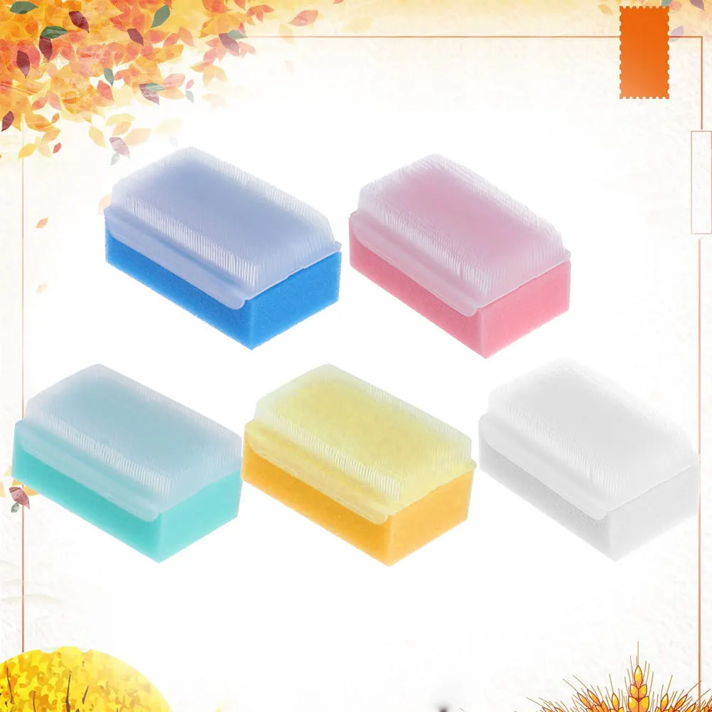 5 قطعة حمام الطفل الإسفنج فرشاة لينة تدليك دش الغسيل الاطفال الوردي الأصفر الأزرق الأخضر الأبيض فرشاة اغتسال الاستحمام الغسيل #3