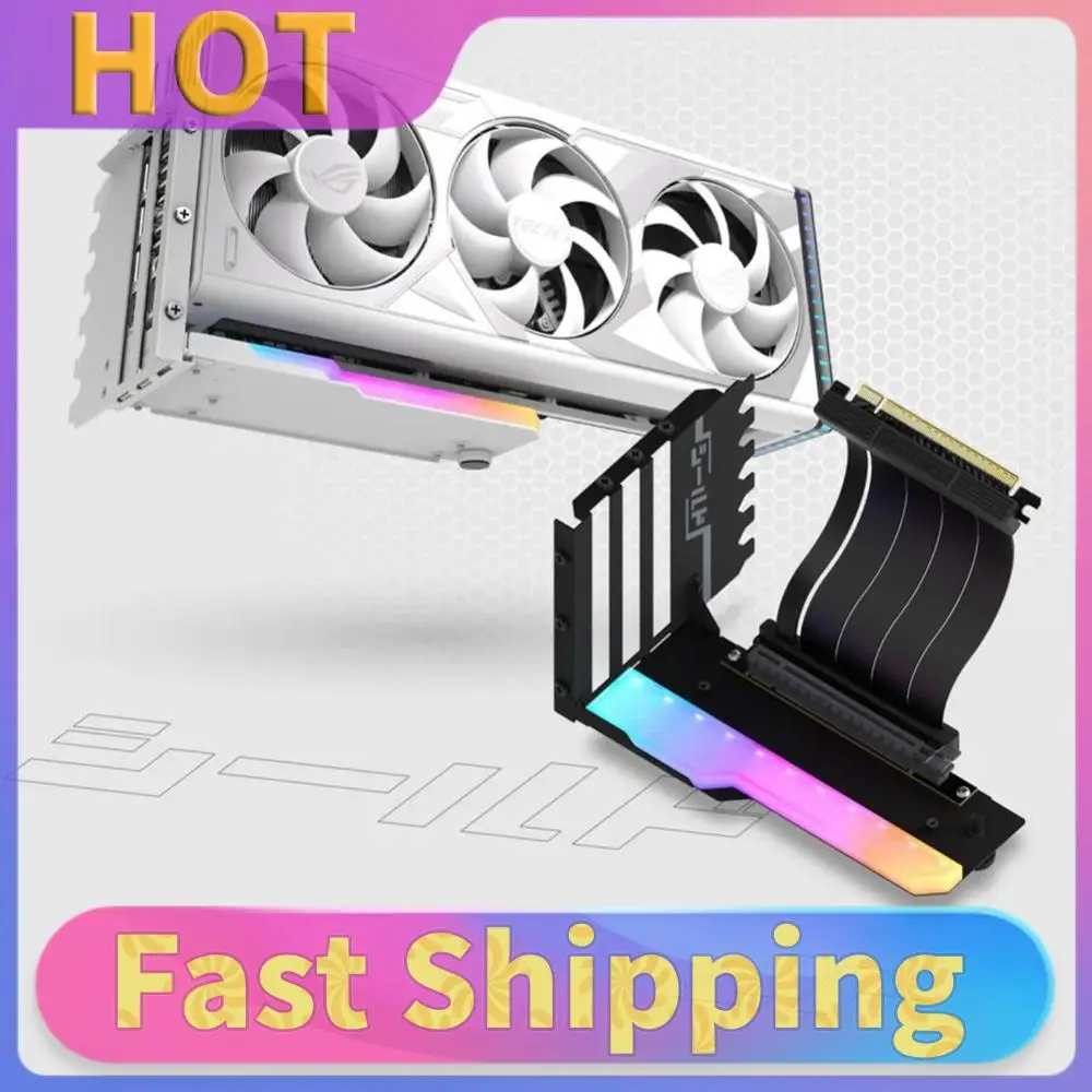 

Vertical Graphics Card Holder Kit with 15cm PCI-E 4.0 X16 Riser Cable Video Card Support Kit GPU Bracket Holder