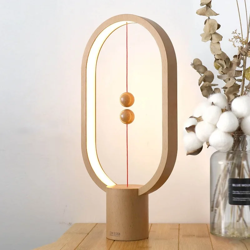 

Balanced magnetic suction mid-air LED desk lamp Magnetic levitation balance lamp Reading night light