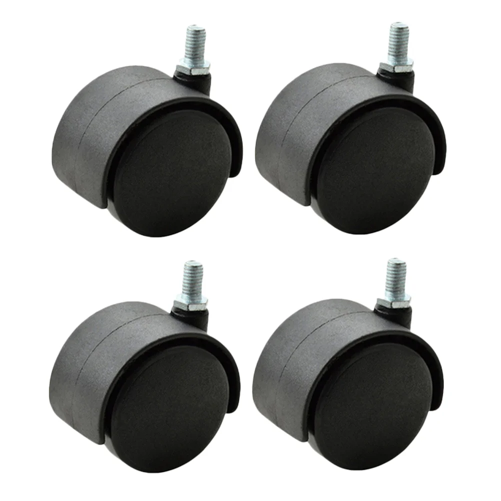 

4 Pcs 1.5 Inch M8 Thread Swivel Casters Office Chair Wheels Heavy Duty Quiet Smooth 360 Degree Rotation Furniture Caster