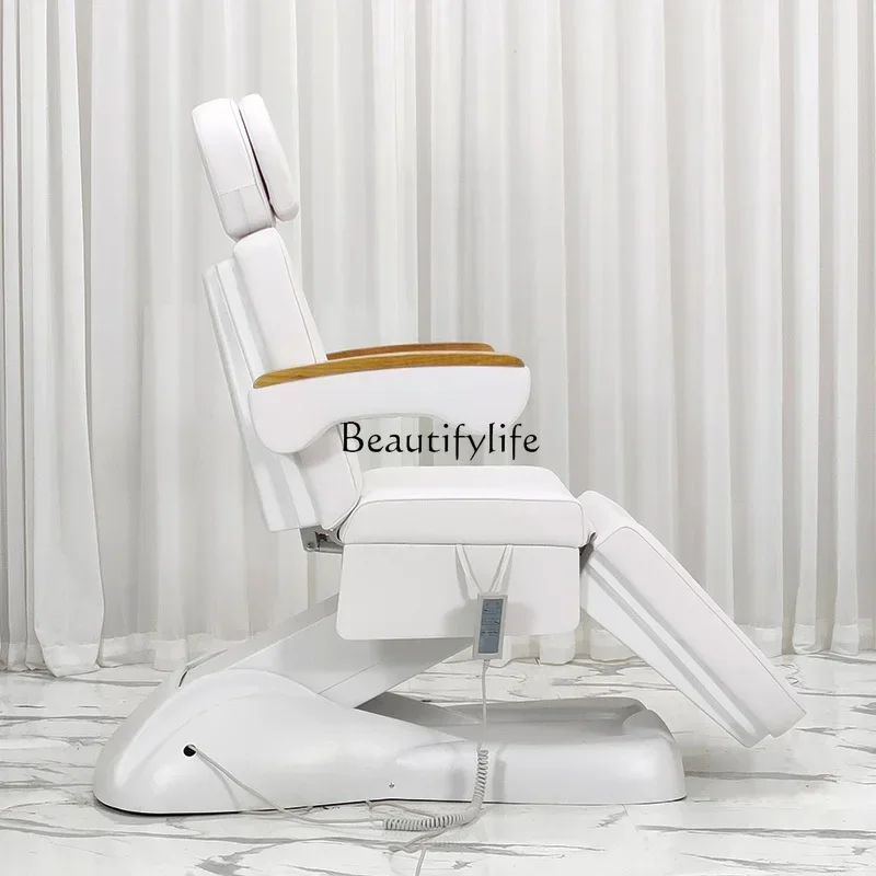 

01 Electric beauty bed, special tattoo embroidery folding lift bed for beauty salons