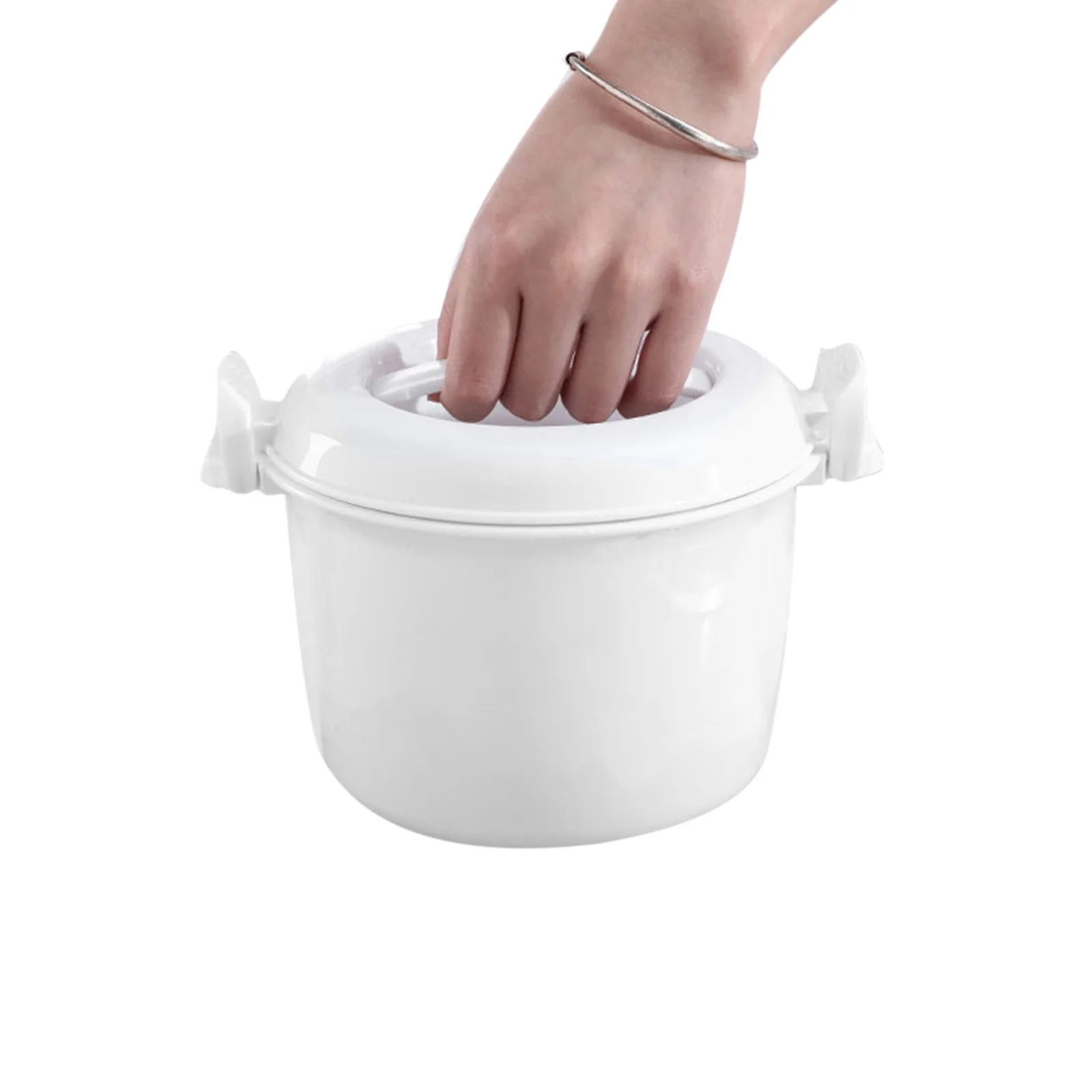 

Microwave Rice Cooker Home Use Food Grade Plastic Container Simple Rice Making Tool For Veggies Noodles Chicken Bento Box