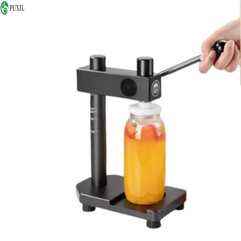 

Commercial Bottle Sealer Manual Can Sealing Machine PET Food Beverage Soda Packer Disposable Can With 100pcs Bottle