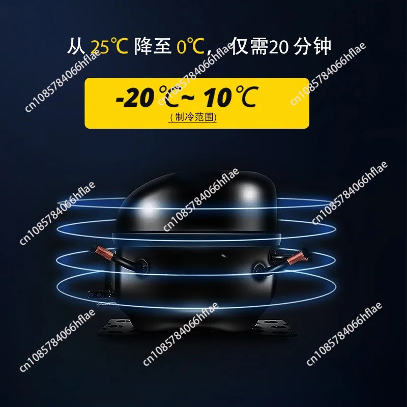 57L 12V Mini Car Compressor Refrigerator, Portable Camping Cooler Box Freezer with Wheels and Pull Rod