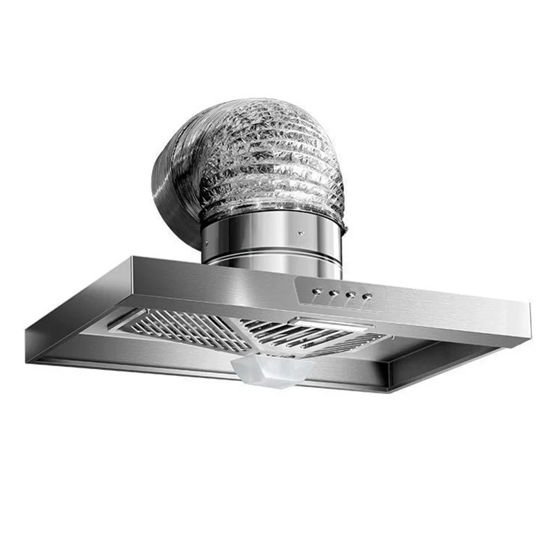 Roestvrijstalen afzuigkap met verlichting Eenvoudig te installeren Keukenafzuigventilator Zuig Huishoudelijk traditioneel kachelventilatiesysteem - afbeelding 2