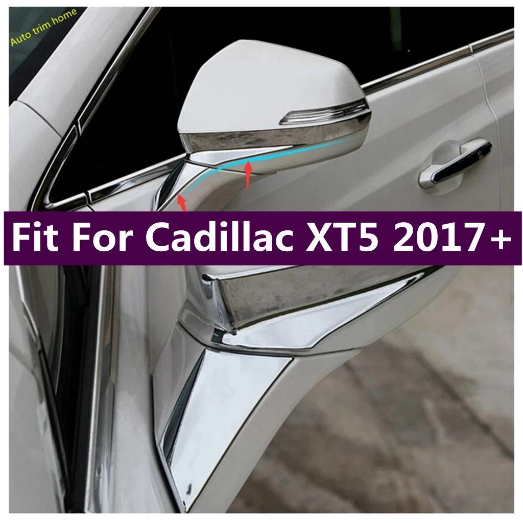 

Rear Door Rearview Mirror Anti-rub Rubbing Edge Guard Scratch Protector Strips Film Cover Trim Fit For Cadillac XT5 2017 - 2021