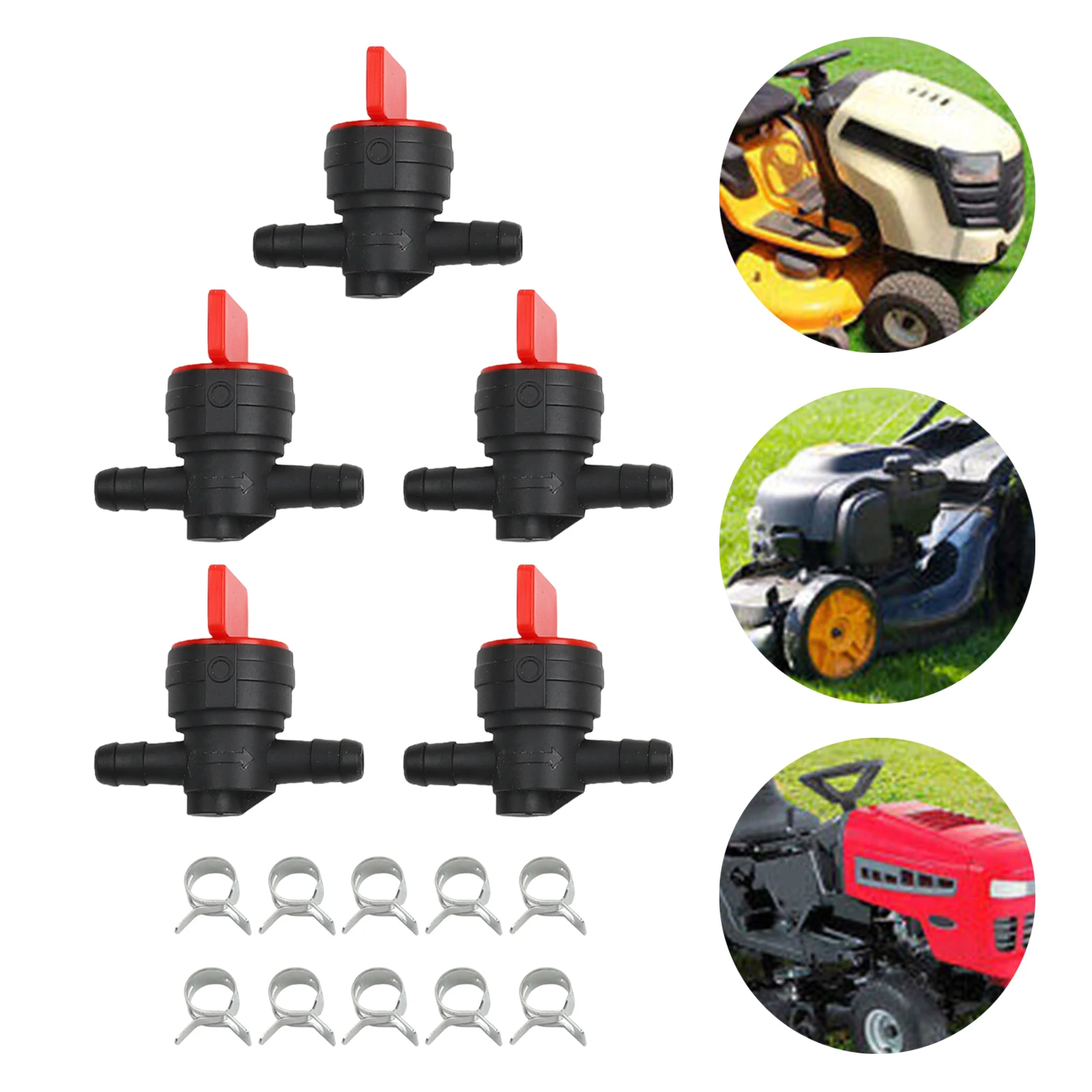 

Clip Shut Off Valve Plastic Replacement Ride On Mowers Spare Pars For Kawasaki Inline Fuel Tap Valve Lawn Mowers