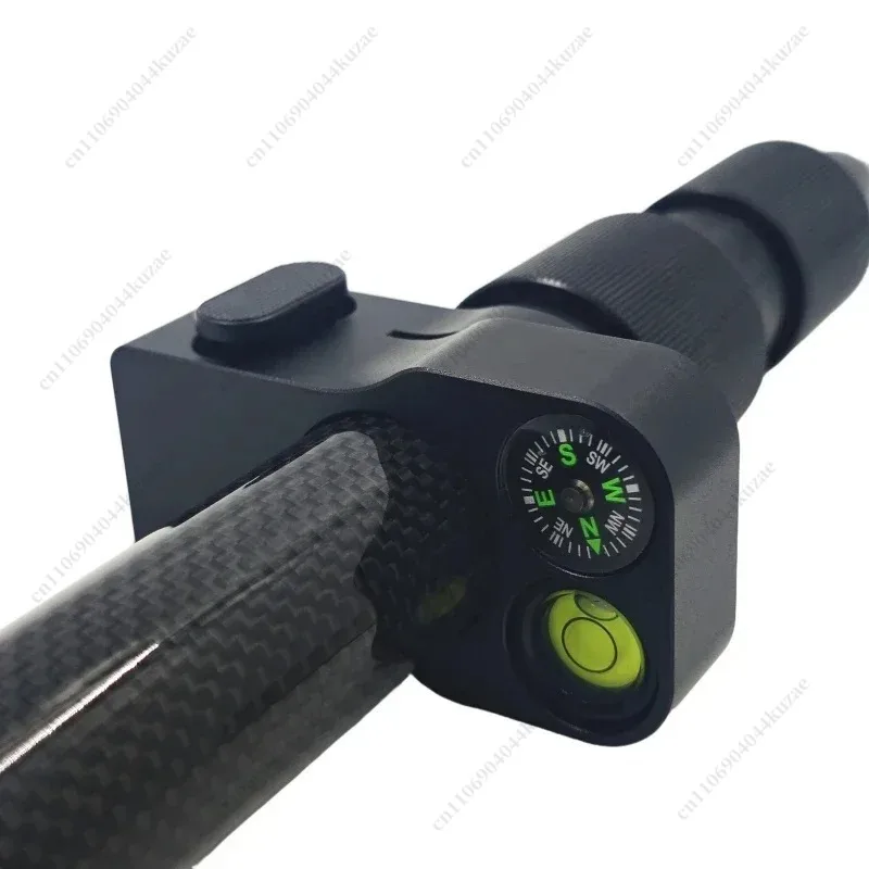 3-Section Telescopic Surveying Centering Rod 74-180cm Carbon Fiber & Aluminum RTK GPS Prism Pole with 5/8x11 Thread