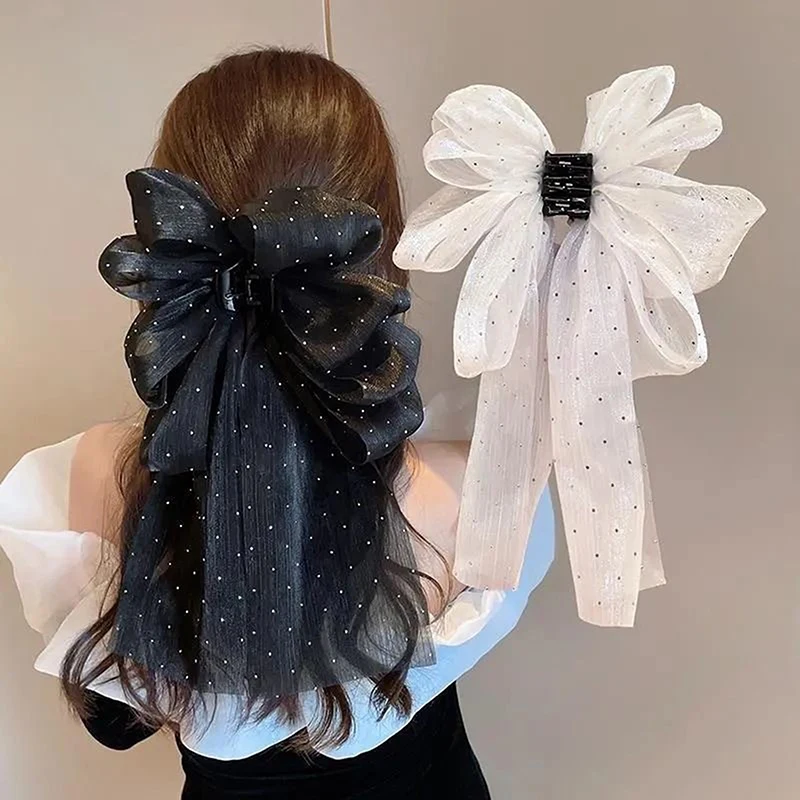 Elegante Bowknot Haar Clips Frauen Temperament Elegante Mesh Haar Clip Mode Haar Zubehör Mädchen Styling Haarnadel Kopfschmuck