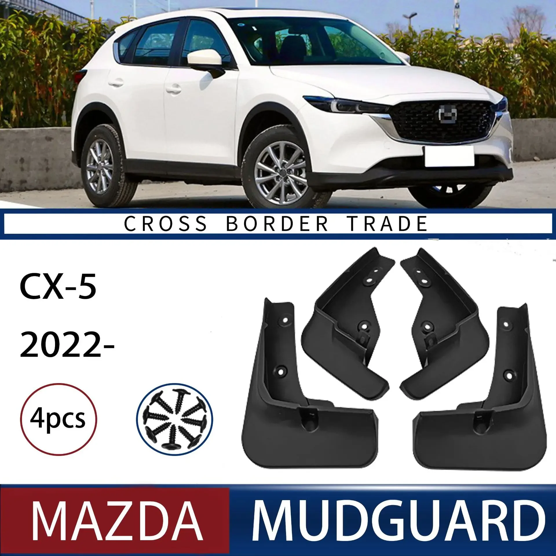 

For Mazda CX-5 2022 car tire mudguard modification,Front Rear Flares Splash Guards Cover Car Accessorie