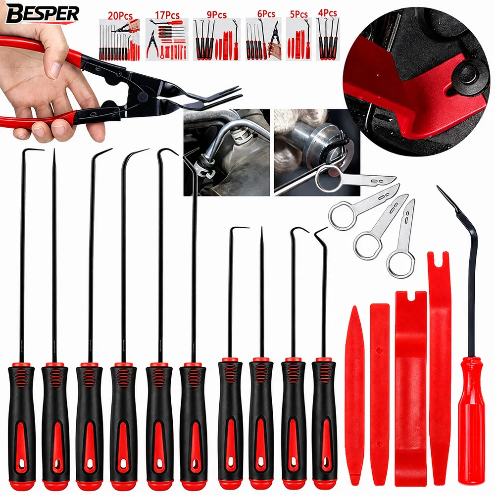 Car Trim Removal Tools Oil Seal Screwdriver Set Auto Door Panel Clip Pry Seal Hook Set Heavy Duty Automotive Repair Tools