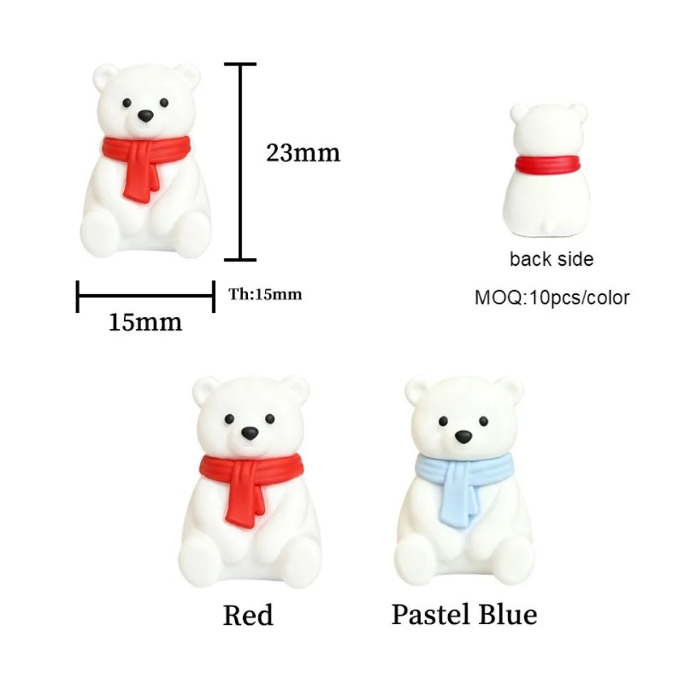 20pcs New 3D Silicone Beads Food Grade Teether beads For Jewelry Making DIY Pacifier Chain Necklace Jewelry Accessories