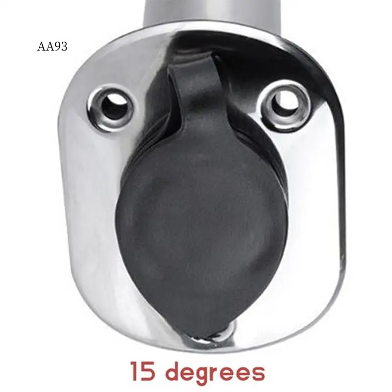 

AA-держатель удочки из нержавеющей стали, встроенный держатель удочки для запасных частей для морской лодки, 15 градусов, 2 шт.